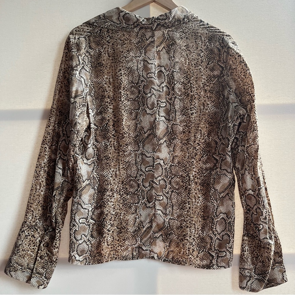 Vintage Python Snake Print Blouse - Picture 5 of 6